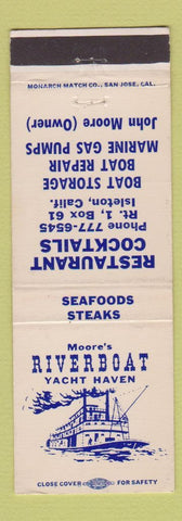 Matchbook Cover - Moore's Riverboat Yacht Haven Restaurant Isleton CA