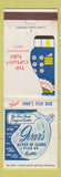 Matchbook Cover - Ivar's Clams Seattle WA Captain's Table WEAR