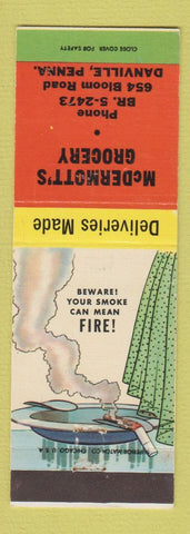 Matchbook Cover - McDermott's Grocery Danville PA
