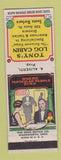 Matchbook Cover - Tony's Log Cabin Santa Barbara CA