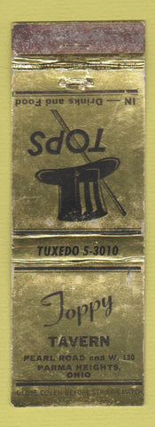 Matchbook Cover - Toppy Tavern Parma Heights OH WORN