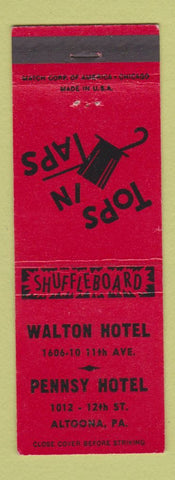 Matchbook Cover - Walton Hotel Pennsy Hotel Altoona PA