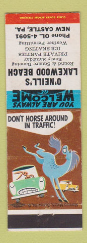Matchbook Cover - O'Neill's Lakewood Beach New Castle PA