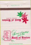 Matchbook Cover - Bank of Benton IL 40 Strike