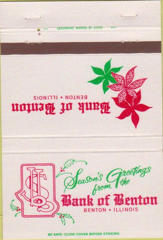 Matchbook Cover - Bank of Benton IL 40 Strike