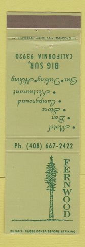 Matchbook Cover - Fernwood Motel Big Sur CA