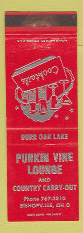 Matchbook Cover - Punkin Vine Lounge Bishopville OH