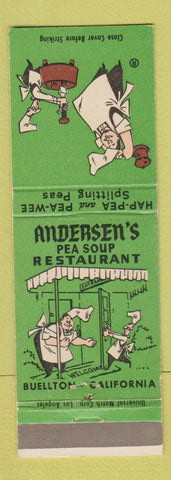Matchbook Cover - Andersen's Pea Soup Restaurant Buellton CA