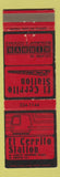 Matchbook Cover - El Cerrito Station Kirbys Restaurant CA WEAR #2
