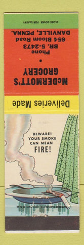 Matchbook Cover - McDermott's Grocery Danville PA #1
