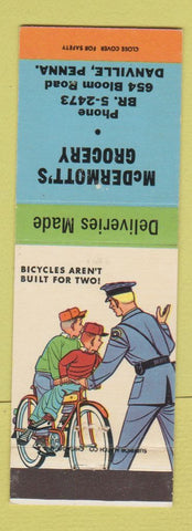 Matchbook Cover - McDermott's Grocery Danville PA #2