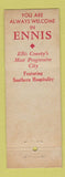 Matchbook Cover - Ellis County Fair Ennis Southern Pacific Railroad TX