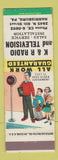 Matchbook Cover - K&R Radio TV Harrisburg PA