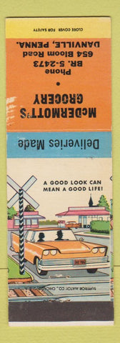 Matchbook Cover - McDermott's Grocery Danville PA WEAR
