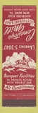 Matchbook Cover - Conestoga Mill Restaurant Bryn Mawr PA