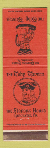 Matchbook Cover - Toby Tavern Stevens House Lancaster PA WEAR
