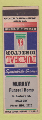 Matchbook Cover - Murray Funeral Home Roxbury MA?