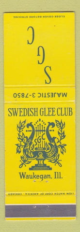 Matchbook Cover - Swedish Glee Club Waukegan IL