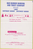 Matchbook Cover - Ben Harbor Banking Trust Lubec 40 Strike