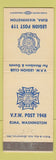 Matchbook Cover - American Legion Elma WA VFW