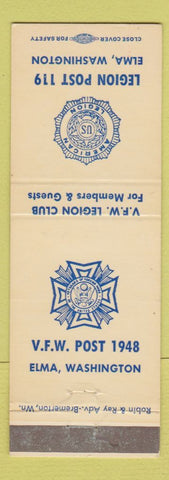 Matchbook Cover - American Legion Elma WA VFW