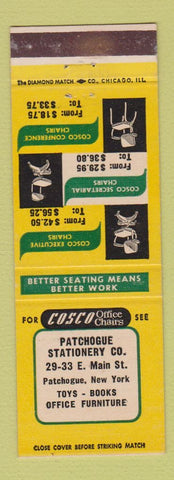 Matchbook Cover - Cosco Office Chairs Furniture Patchogue NY