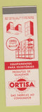 Matchbook Cover - Ortisa Office Furniture Brazil Sao Paulo