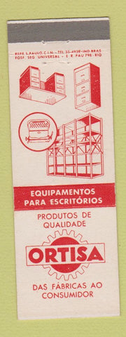 Matchbook Cover - Ortisa Office Furniture Brazil Sao Paulo