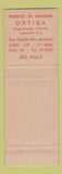 Matchbook Cover - Ortisa Office Furniture Brazil Sao Paulo