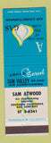 Matchbook Cover - Sam Atwood Arkla Servel Sun Valley gas heating