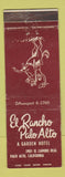 Matchbook Cover - El Ranch Park Alto Hotel Palo Alto CA