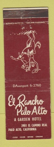 Matchbook Cover - El Ranch Park Alto Hotel Palo Alto CA
