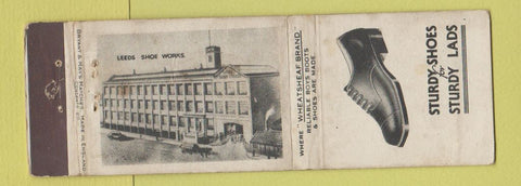 Matchbook Cover - Wheatsheaf Brand Shoes Leeds UK England WORN