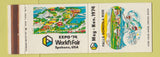 Matchbook Cover - Expo 1974 World's Fair Spokane WA Gondola Ride #1