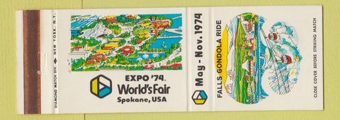 Matchbook Cover - Expo 1974 World's Fair Spokane WA Gondola Ride #1
