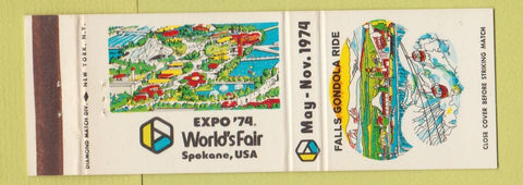 Matchbook Cover - Expo 1974 World's Fair Spokane WA Gondola Ride #2