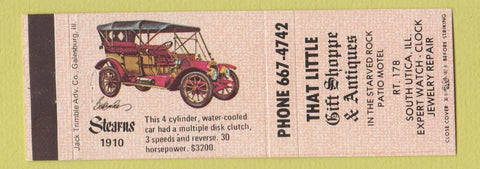 Matchbook Cover - That Little Gift Shoppe Antiques South Utica IL