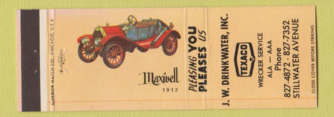 Matchbook Cover - JW Drinkwater Texaco oil gas  Orono ME #1