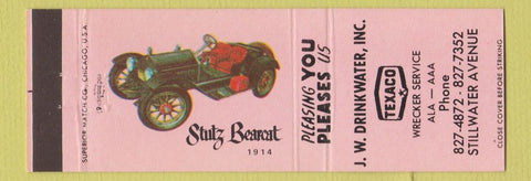 Matchbook Cover - JW Drinkwater Texaco oil gas  Orono ME #2