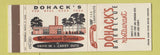 Matchbook Cover - Dohack's BBQ Restaurant St Louis MO