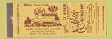 Matchbook Cover - Robbie's Restaurant Topeka KS WORN