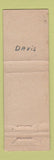 Matchbook Cover - Dual Piston Rings Denver Colorado Chicago CROWN WEAR