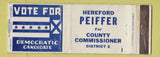 Matchbook Cover - Herefford Peiffer County Commissioner Election WEAR