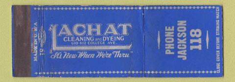 Matchbook Cover - Lachat Cleaning Dyeing WEAR