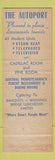 Matchbook Cover - The Autoport State College PA