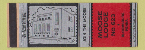 Matchbook Cover - Moose Lodge Bloomsburg PA