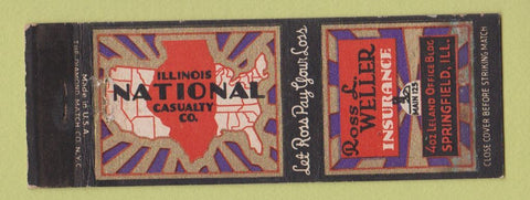 Matchbook Cover - Ross Weller Insurance Springfield IL WEAR