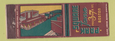 Matchbook Cover - Park Square Tavern Boston MA FEDERAL LONG WEAR