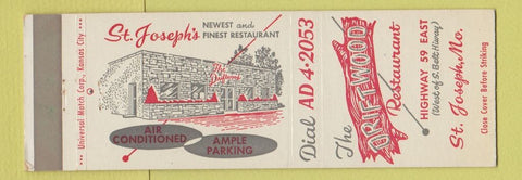 Matchbook Cover - Driftwood Restaurant St Joseph MO