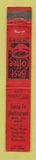 Matchbook Cover - Sante Fe Restaurant Colorado Springs WEAR 10 Strike
